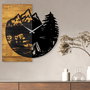 Wallity Wooden Clock 19 en Nogal y Negro